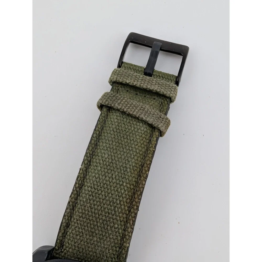 Sprout Corn Resin Case Biodegradable Unisex Watch Green Canvas Band- New Battery